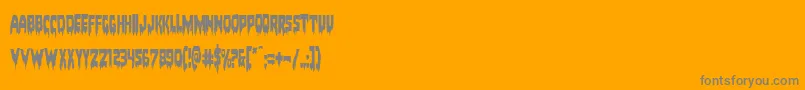 Bloodlustcond Font – Gray Fonts on Orange Background