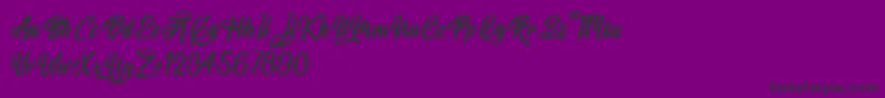 MysteriousLovers Font – Black Fonts on Purple Background