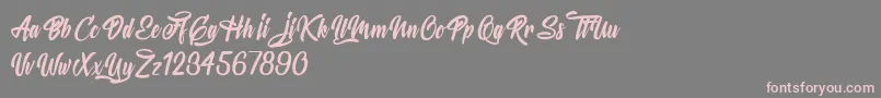 MysteriousLovers Font – Pink Fonts on Gray Background