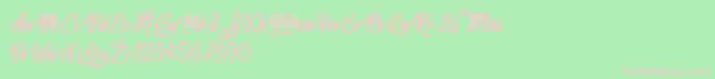 MysteriousLovers Font – Pink Fonts on Green Background