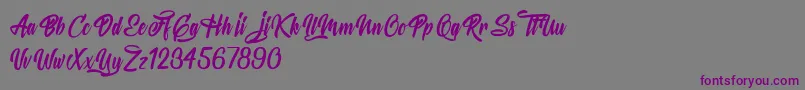 MysteriousLovers Font – Purple Fonts on Gray Background