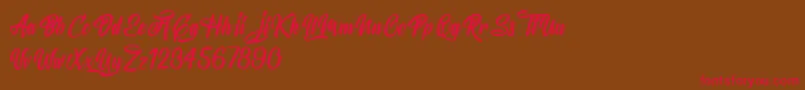 MysteriousLovers Font – Red Fonts on Brown Background