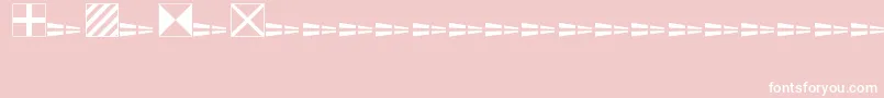 Nauticalflags Font – White Fonts on Pink Background