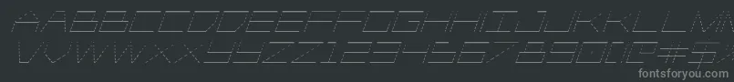 Шрифт Player1upgradital – серые шрифты на чёрном фоне