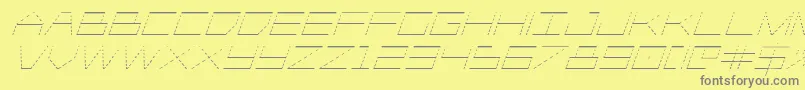 Шрифт Player1upgradital – серые шрифты на жёлтом фоне