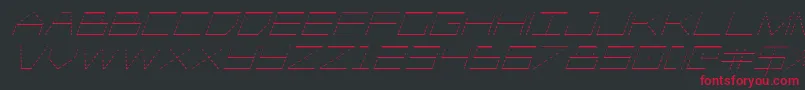 Player1upgradital-Schriftart – Rote Schriften auf schwarzem Hintergrund