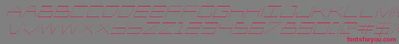 Player1upgradital Font – Red Fonts on Gray Background