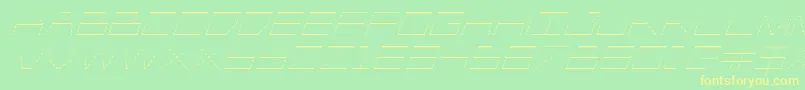 Player1upgradital Font – Yellow Fonts on Green Background