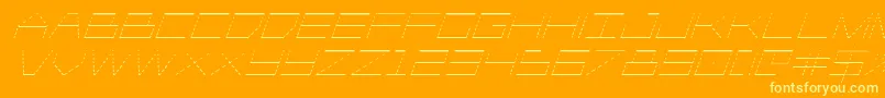 Player1upgradital-Schriftart – Gelbe Schriften auf orangefarbenem Hintergrund