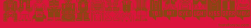Police BecoolBasic – polices brunes sur fond rouge