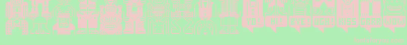 BecoolBasic Font – Pink Fonts on Green Background