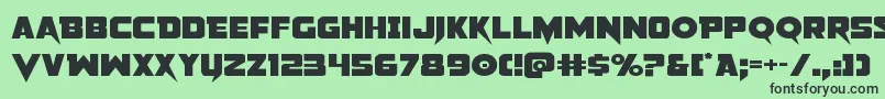 フォントPistoleerexpand2 – 緑の背景に黒い文字