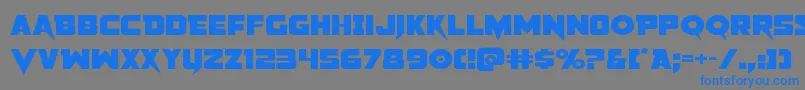 フォントPistoleerexpand2 – 灰色の背景に青い文字