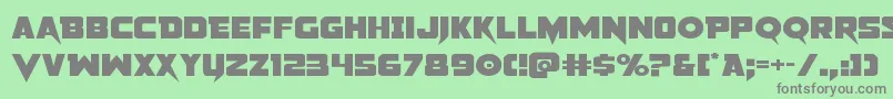 フォントPistoleerexpand2 – 緑の背景に灰色の文字