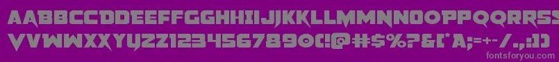 フォントPistoleerexpand2 – 紫の背景に灰色の文字