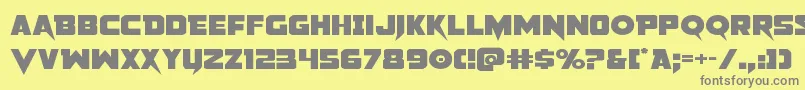 Pistoleerexpand2 Font – Gray Fonts on Yellow Background