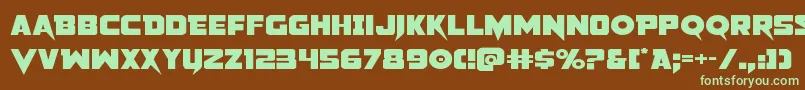 Pistoleerexpand2 Font – Green Fonts on Brown Background