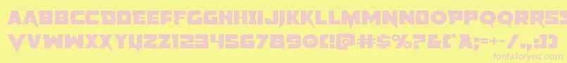 Pistoleerexpand2 Font – Pink Fonts on Yellow Background