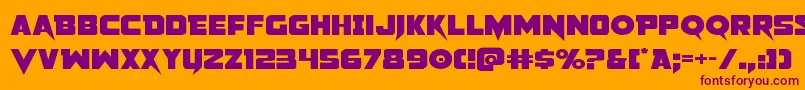 Pistoleerexpand2 Font – Purple Fonts on Orange Background