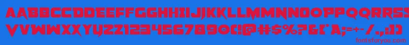 Pistoleerexpand2 Font – Red Fonts on Blue Background