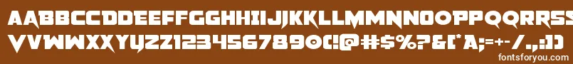 フォントPistoleerexpand2 – 茶色の背景に白い文字