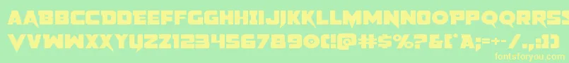 Pistoleerexpand2 Font – Yellow Fonts on Green Background