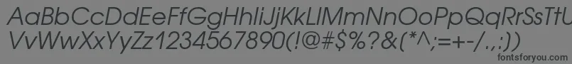 AvantgardegothiccOblique Font – Black Fonts on Gray Background