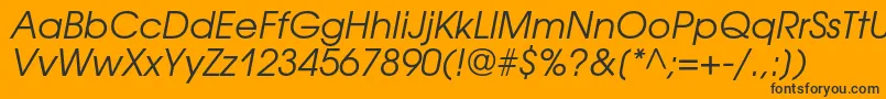 AvantgardegothiccOblique Font – Black Fonts on Orange Background