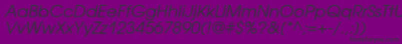 フォントAvantgardegothiccOblique – 紫の背景に黒い文字