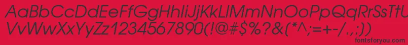 AvantgardegothiccOblique Font – Black Fonts on Red Background