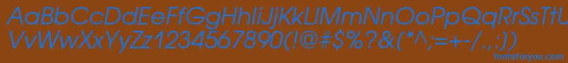 Шрифт AvantgardegothiccOblique – синие шрифты на коричневом фоне