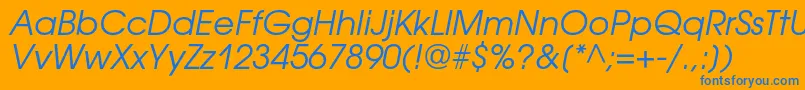 AvantgardegothiccOblique Font – Blue Fonts on Orange Background