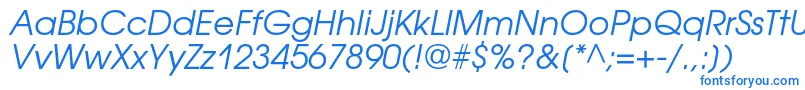 AvantgardegothiccOblique Font – Blue Fonts on White Background