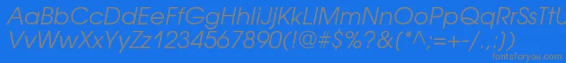 Шрифт AvantgardegothiccOblique – серые шрифты на синем фоне