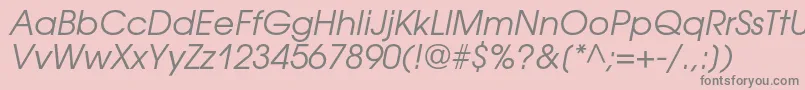 AvantgardegothiccOblique Font – Gray Fonts on Pink Background