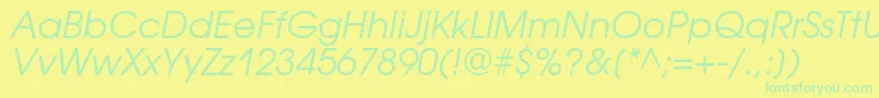 AvantgardegothiccOblique Font – Green Fonts on Yellow Background