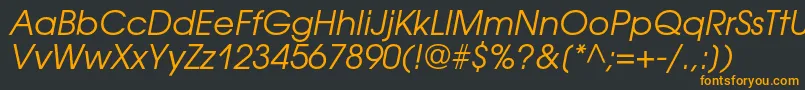 AvantgardegothiccOblique Font – Orange Fonts on Black Background