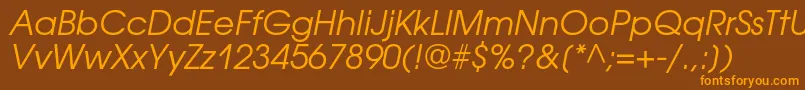 Шрифт AvantgardegothiccOblique – оранжевые шрифты на коричневом фоне