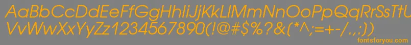 フォントAvantgardegothiccOblique – オレンジの文字は灰色の背景にあります。