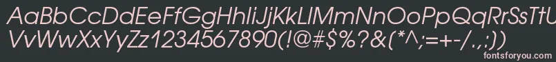 AvantgardegothiccOblique Font – Pink Fonts on Black Background