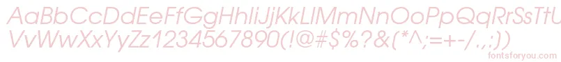 Шрифт AvantgardegothiccOblique – розовые шрифты на белом фоне