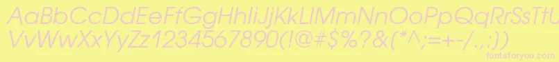 AvantgardegothiccOblique Font – Pink Fonts on Yellow Background