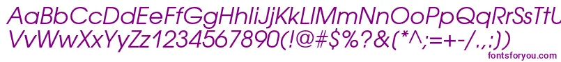AvantgardegothiccOblique-fontti – violetit fontit valkoisella taustalla