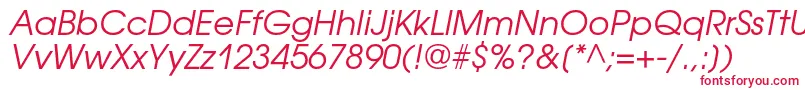 Шрифт AvantgardegothiccOblique – красные шрифты на белом фоне