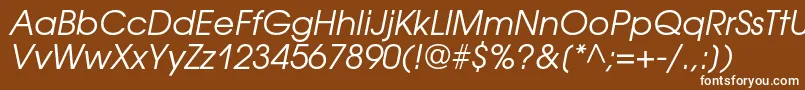 AvantgardegothiccOblique Font – White Fonts on Brown Background