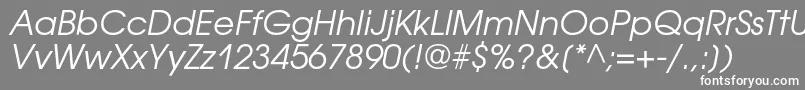 Шрифт AvantgardegothiccOblique – белые шрифты на сером фоне