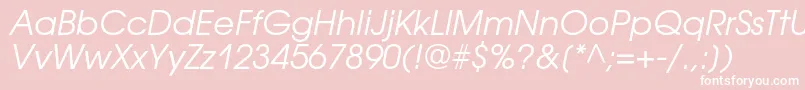 AvantgardegothiccOblique Font – White Fonts on Pink Background