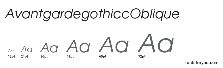 AvantgardegothiccOblique Font Sizes