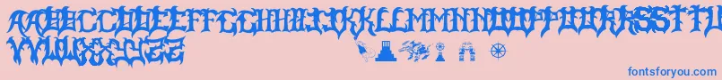 SlayerDragon Font – Blue Fonts on Pink Background