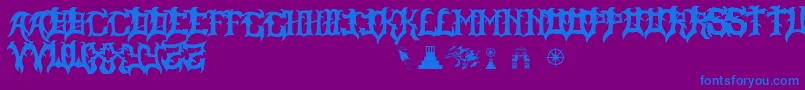 SlayerDragon Font – Blue Fonts on Purple Background